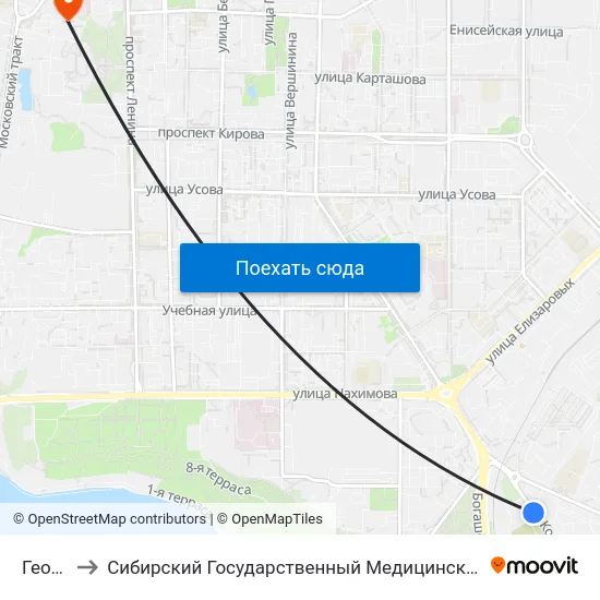 Геофит to Сибирский Государственный Медицинский Университет map