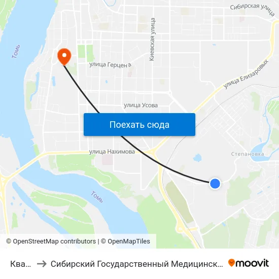 Квадро to Сибирский Государственный Медицинский Университет map