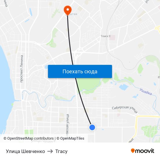 Улица Шевченко to Тгасу map