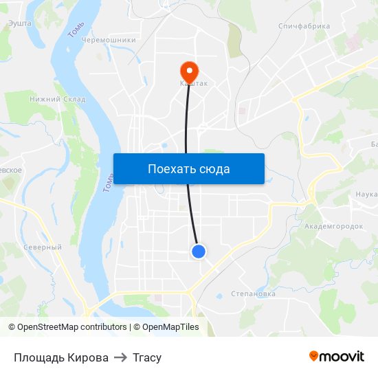 Площадь Кирова to Тгасу map