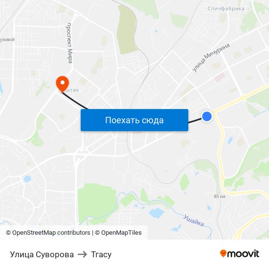 Улица Суворова to Тгасу map