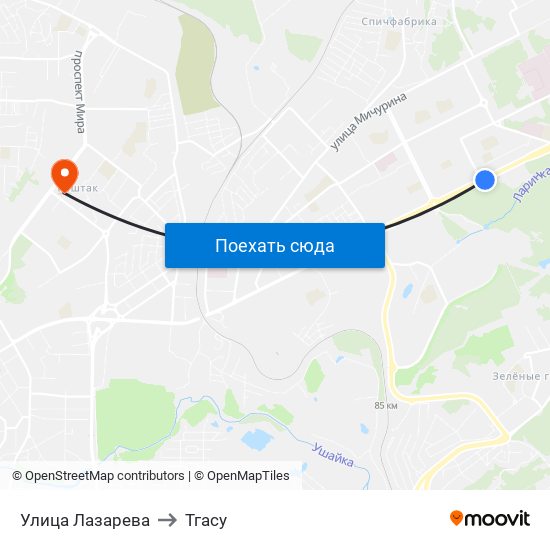 Улица Лазарева to Тгасу map