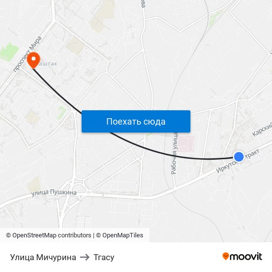 Улица Мичурина to Тгасу map