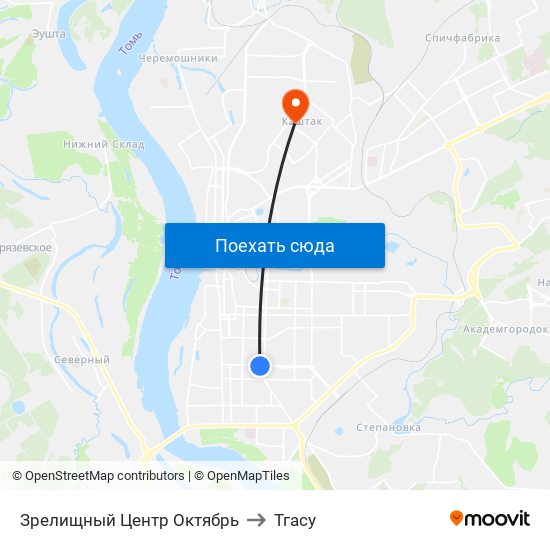 Зрелищный Центр Октябрь to Тгасу map