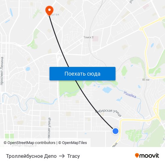 Троллейбусное Депо to Тгасу map