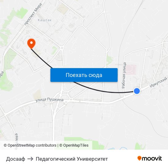 Досааф to Педагогический Университет map