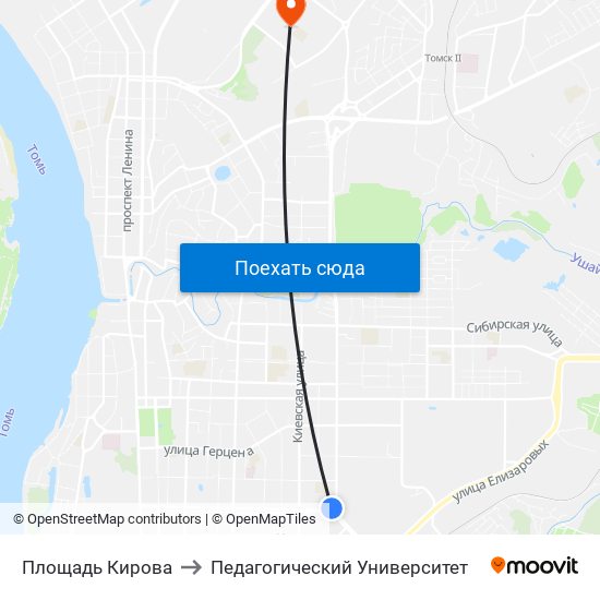 Площадь Кирова to Педагогический Университет map