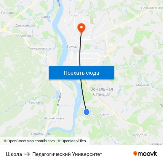 Школа to Педагогический Университет map