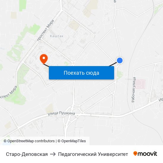 Старо-Деповская to Педагогический Университет map