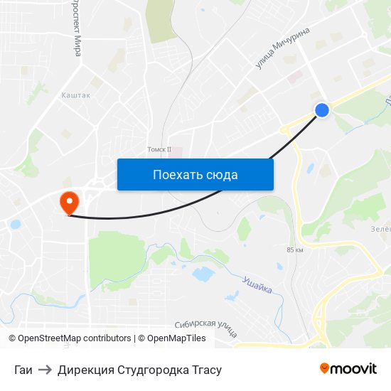 Гаи to Дирекция Студгородка Тгасу map
