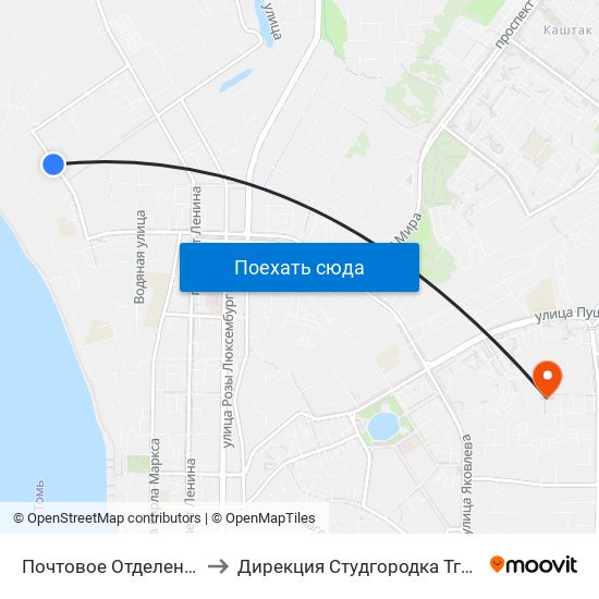 Почтовое Отделение to Дирекция Студгородка Тгасу map