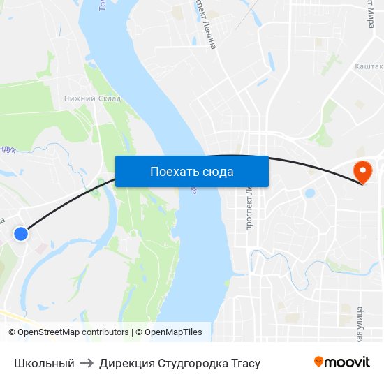 Школьный to Дирекция Студгородка Тгасу map