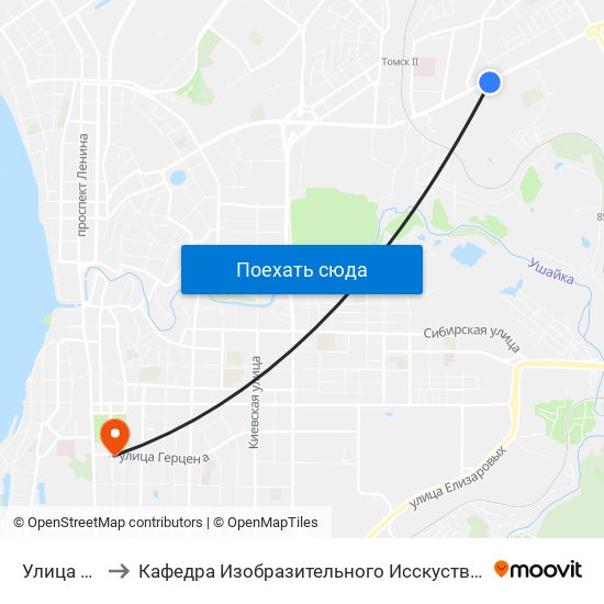 Улица Мичурина to Кафедра Изобразительного Исскуства Института Искусств И Культуры Тгу map
