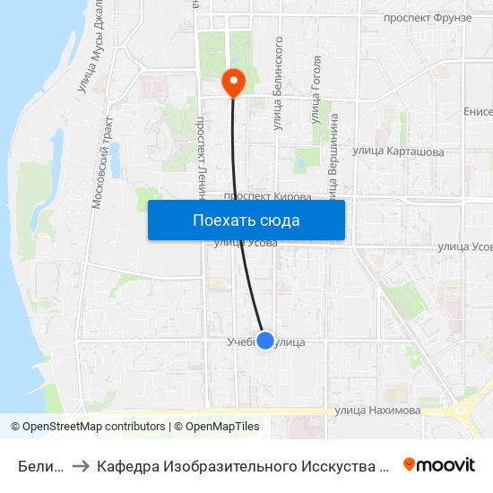 Белинского to Кафедра Изобразительного Исскуства Института Искусств И Культуры Тгу map