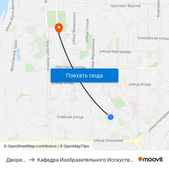 Дворец Спорта to Кафедра Изобразительного Исскуства Института Искусств И Культуры Тгу map