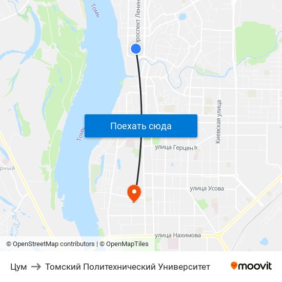 Цум to Томский Политехнический Университет map