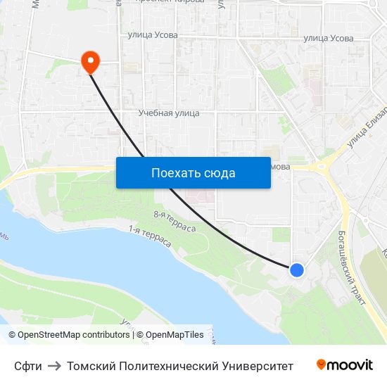 Сфти to Томский Политехнический Университет map
