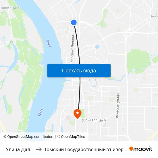 Улица Дальне-Ключевская to Томский Государственный Университет (Институт Экономики И Менеджмента) map