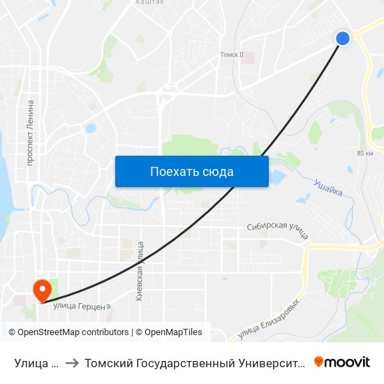 Улица Суворова to Томский Государственный Университет (Институт Экономики И Менеджмента) map