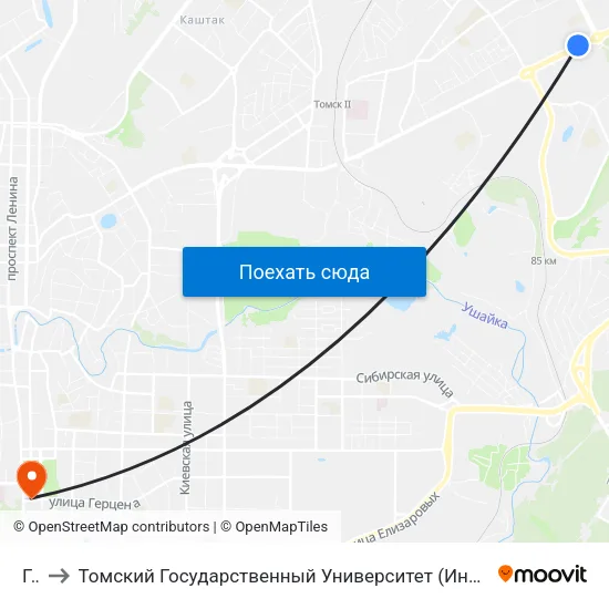Гаи to Томский Государственный Университет (Институт Экономики И Менеджмента) map