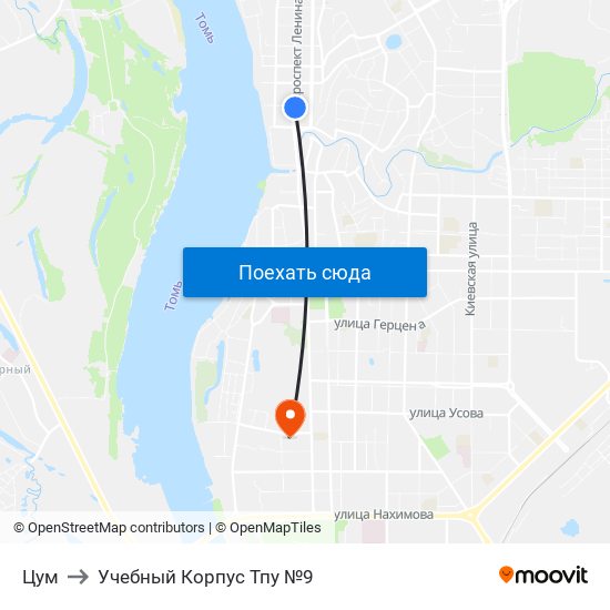 Цум to Учебный Корпус Тпу №9 map