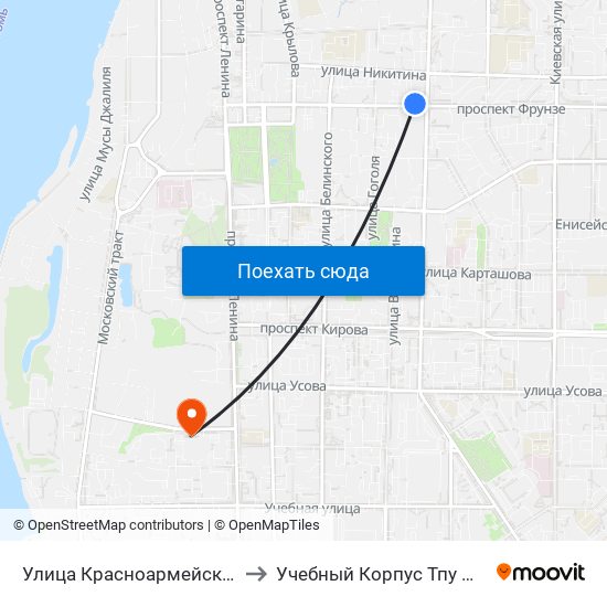 Улица Красноармейская to Учебный Корпус Тпу №9 map