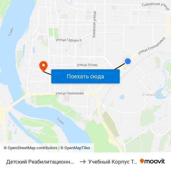 Детский Реабилитационный Центр to Учебный Корпус Тпу №9 map