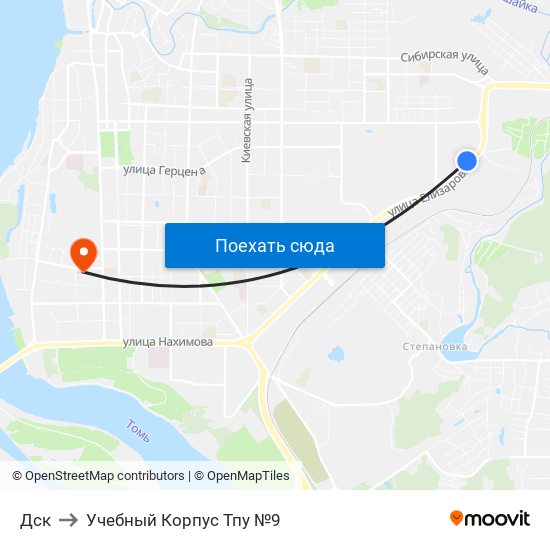 Дск to Учебный Корпус Тпу №9 map