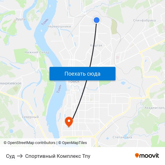 Суд to Спортивный Комплекс Тпу map