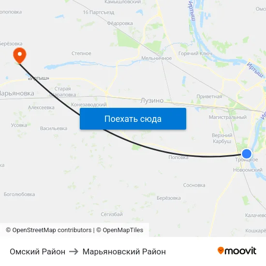 Омский Район to Марьяновский Район map