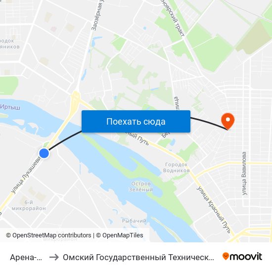 Арена-Омск to Омский Государственный Технический Университет map