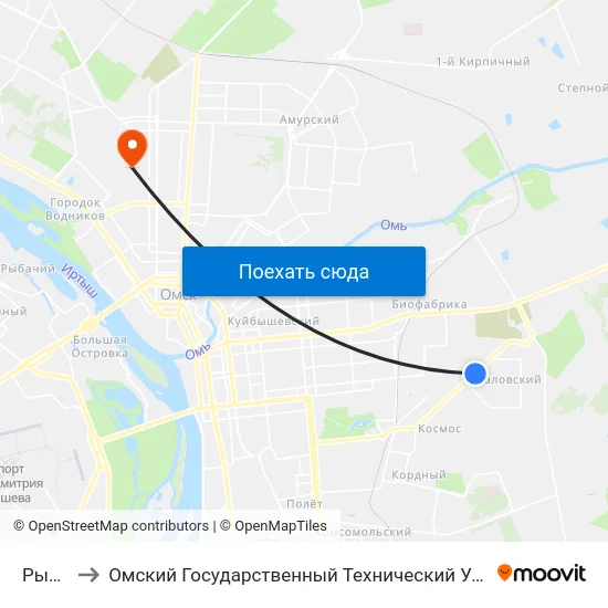 Рынок to Омский Государственный Технический Университет map