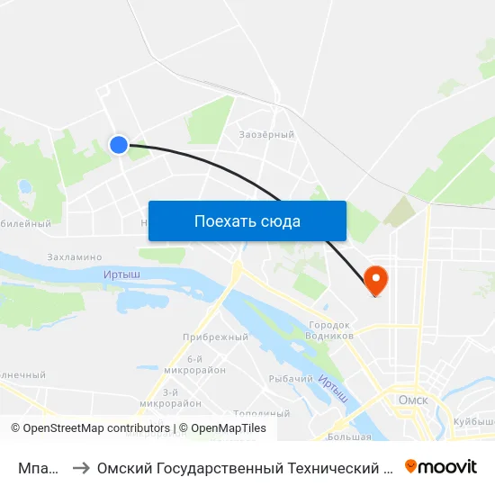 Мпатп-7 to Омский Государственный Технический Университет map