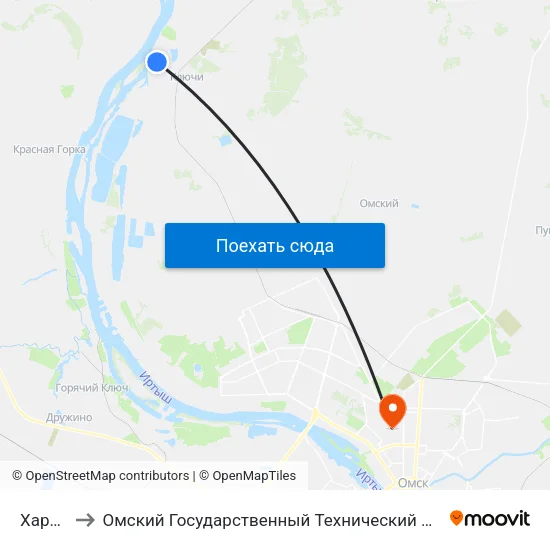 Харино to Омский Государственный Технический Университет map