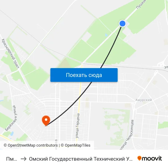 Пмк-3 to Омский Государственный Технический Университет map