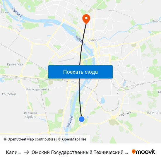 Калитка to Омский Государственный Технический Университет map