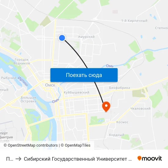 Птск to Сибирский Государственный Университет Физической Культуры И Спорта map