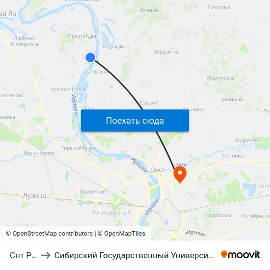 Снт Росинка to Сибирский Государственный Университет Физической Культуры И Спорта map