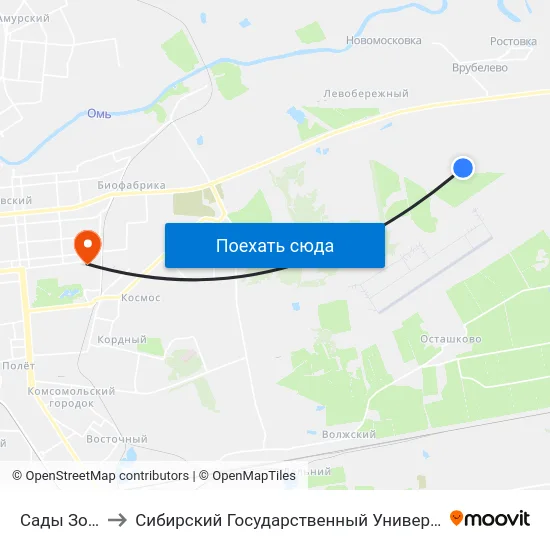 Сады Золотое Руно to Сибирский Государственный Университет Физической Культуры И Спорта map