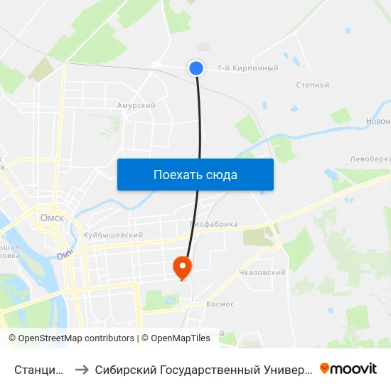 Станция Успешная to Сибирский Государственный Университет Физической Культуры И Спорта map