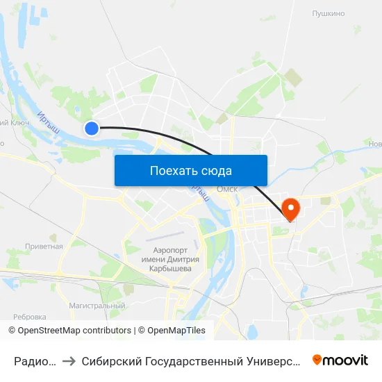Радиостанция to Сибирский Государственный Университет Физической Культуры И Спорта map
