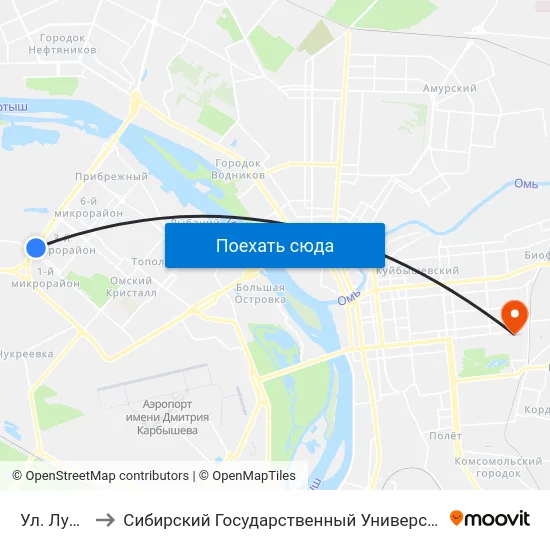 Ул. Лукашевича to Сибирский Государственный Университет Физической Культуры И Спорта map