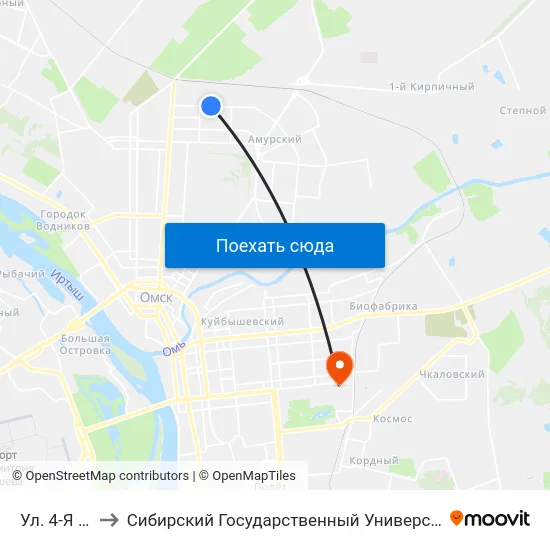 Ул. 4-Я Амурская to Сибирский Государственный Университет Физической Культуры И Спорта map