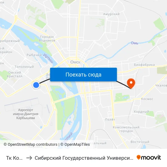 Тк Континент to Сибирский Государственный Университет Физической Культуры И Спорта map
