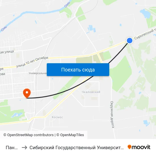Пансионат to Сибирский Государственный Университет Физической Культуры И Спорта map