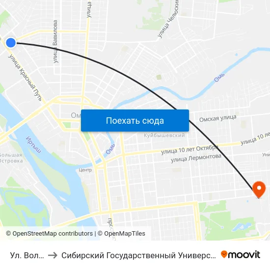 Ул. Волховстроя to Сибирский Государственный Университет Физической Культуры И Спорта map