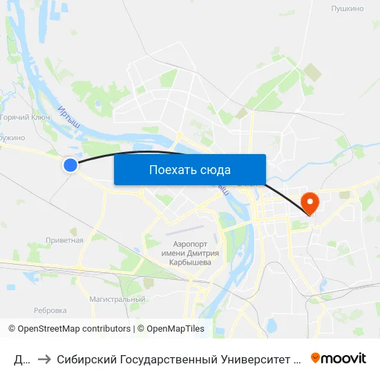 Дск-2 to Сибирский Государственный Университет Физической Культуры И Спорта map