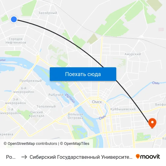 Ромашка to Сибирский Государственный Университет Физической Культуры И Спорта map