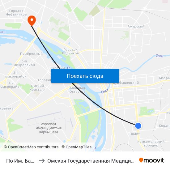 По Им. Баранова to Омская Государственная Медицинская Академия map