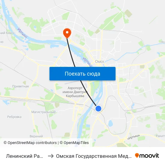 Ленинский Районный Суд to Омская Государственная Медицинская Академия map